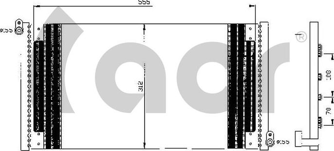 ACR 300540 - Condensateur, climatisation cwaw.fr