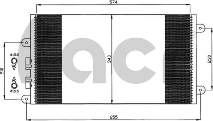 ACR 300571 - Condensateur, climatisation cwaw.fr