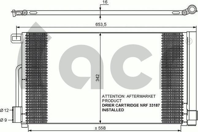 ACR 300631 - Condensateur, climatisation cwaw.fr