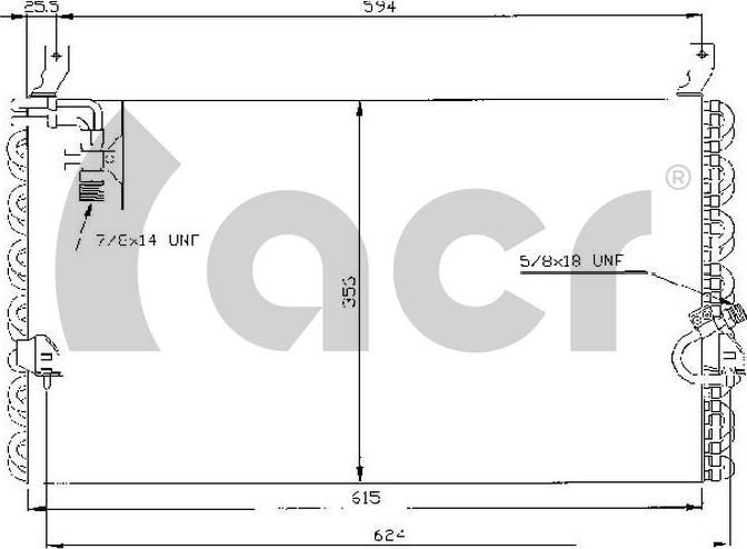 ACR 300118 - Condensateur, climatisation cwaw.fr