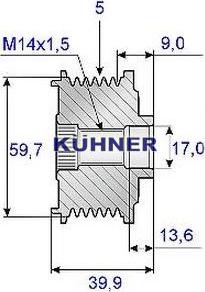 AD Kühner 885203 - Poulie, alternateur cwaw.fr