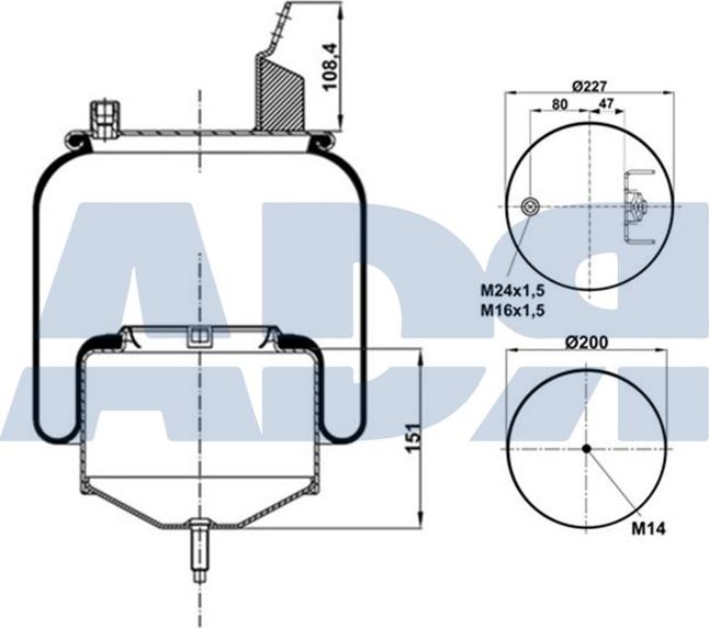 ADR 51559500 - Ressort pneumatique, suspension pneumatique cwaw.fr