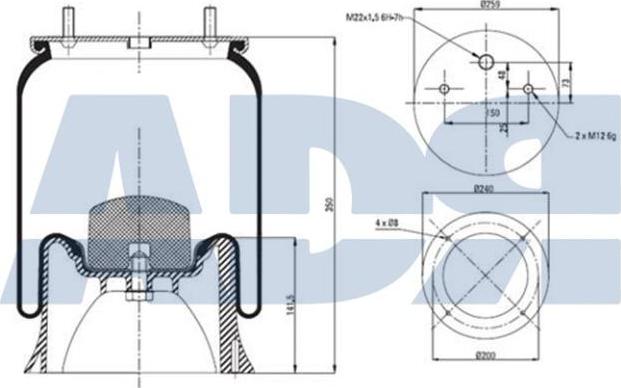 ADR 51391102 - Ressort pneumatique, suspension pneumatique cwaw.fr