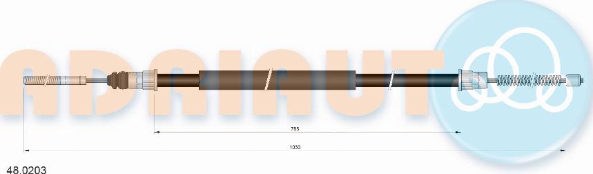 Adriauto 48.0203 - Tirette à câble, frein de stationnement cwaw.fr