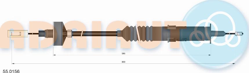 Adriauto 55.0156 - Tirette à câble, commande d'embrayage cwaw.fr