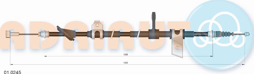 Adriauto 01.0245 - Tirette à câble, frein de stationnement cwaw.fr