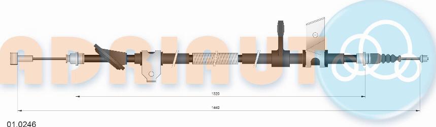 Adriauto 01.0246 - Tirette à câble, frein de stationnement cwaw.fr