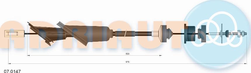 Adriauto 07.0147 - Tirette à câble, commande d'embrayage cwaw.fr