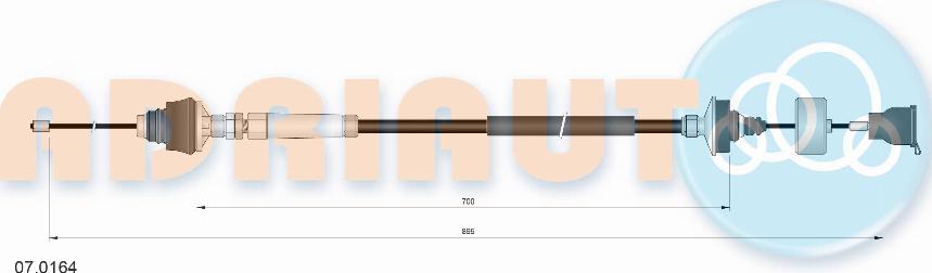 Adriauto 07.0164 - Tirette à câble, commande d'embrayage cwaw.fr