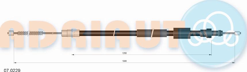 Adriauto 07.0229 - Tirette à câble, frein de stationnement cwaw.fr