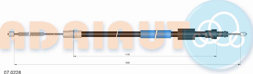 Adriauto 07.0228 - Tirette à câble, frein de stationnement cwaw.fr