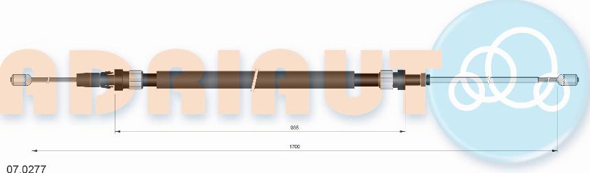 Adriauto 07.0277 - Tirette à câble, frein de stationnement cwaw.fr