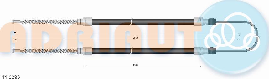 Adriauto 11.0295 - Tirette à câble, frein de stationnement cwaw.fr