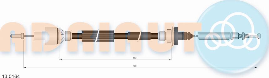 Adriauto 13.0164 - Tirette à câble, commande d'embrayage cwaw.fr