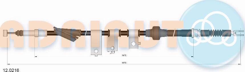Adriauto 12.0216 - Tirette à câble, frein de stationnement cwaw.fr