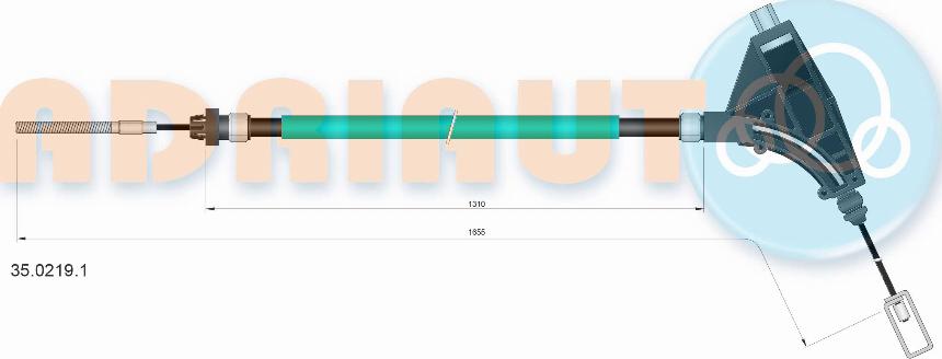 Adriauto 35.0219.1 - Tirette à câble, frein de stationnement cwaw.fr