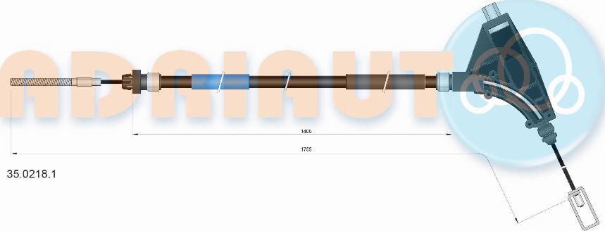 Adriauto 35.0218.1 - Tirette à câble, frein de stationnement cwaw.fr