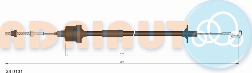 Adriauto 33.0131 - Tirette à câble, commande d'embrayage cwaw.fr