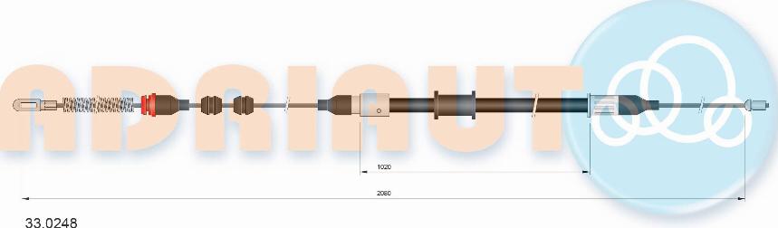 Adriauto 33.0248 - Tirette à câble, frein de stationnement cwaw.fr