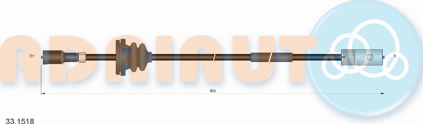 Adriauto 33.1518 - Câble flexible de commande de compteur cwaw.fr
