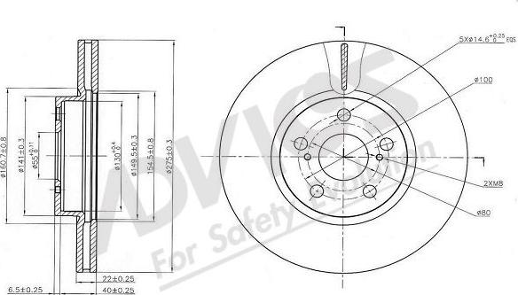 Advics A6F144B - Disque de frein cwaw.fr