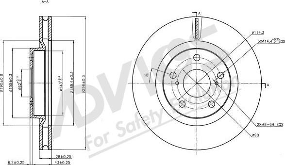 Advics A6F164B - Disque de frein cwaw.fr