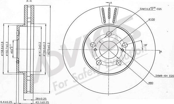 Advics A6F102B - Disque de frein cwaw.fr