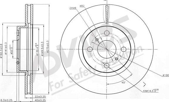 Advics A6F256B - Disque de frein cwaw.fr