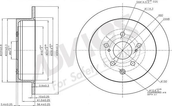 Advics A6R094B - Disque de frein cwaw.fr