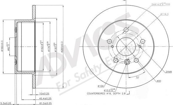 Advics A6R083B - Disque de frein cwaw.fr