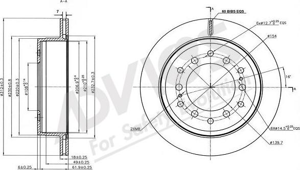 Advics A6R161B - Disque de frein cwaw.fr