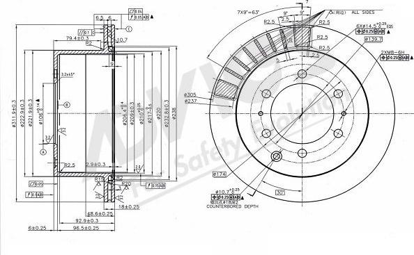 Advics A6R180B - Disque de frein cwaw.fr