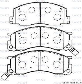 Advics A1N093 - Kit de plaquettes de frein, frein à disque cwaw.fr