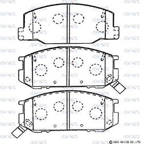 Advics A1N092 - Kit de plaquettes de frein, frein à disque cwaw.fr