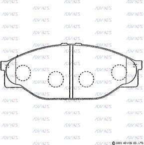 Advics A1N049 - Kit de plaquettes de frein, frein à disque cwaw.fr