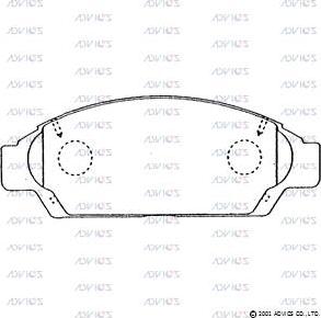 Advics SN643 - Kit de plaquettes de frein, frein à disque cwaw.fr