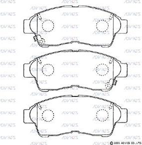 Advics SN645P - Kit de plaquettes de frein, frein à disque cwaw.fr