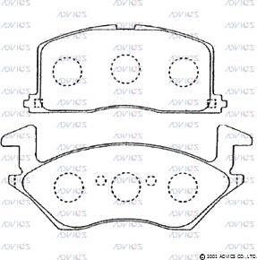 Advics A1N043 - Kit de plaquettes de frein, frein à disque cwaw.fr