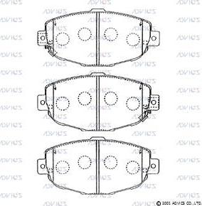 Advics A1N054 - Kit de plaquettes de frein, frein à disque cwaw.fr