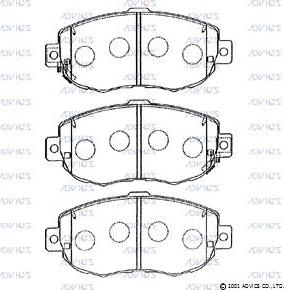 Advics SN659P - Kit de plaquettes de frein, frein à disque cwaw.fr