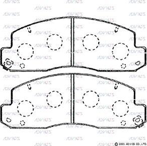 Advics A1N060 - Kit de plaquettes de frein, frein à disque cwaw.fr