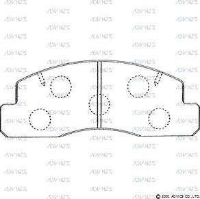 Advics A1N061 - Kit de plaquettes de frein, frein à disque cwaw.fr