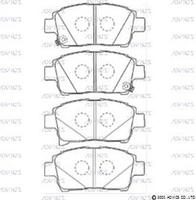 Advics A1N068 - Kit de plaquettes de frein, frein à disque cwaw.fr