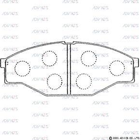 Advics A1N063 - Kit de plaquettes de frein, frein à disque cwaw.fr