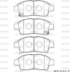 Advics A1N067 - Kit de plaquettes de frein, frein à disque cwaw.fr