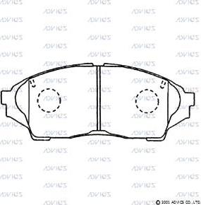 Advics A1N006 - Kit de plaquettes de frein, frein à disque cwaw.fr
