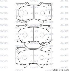 Advics A1N011 - Kit de plaquettes de frein, frein à disque cwaw.fr