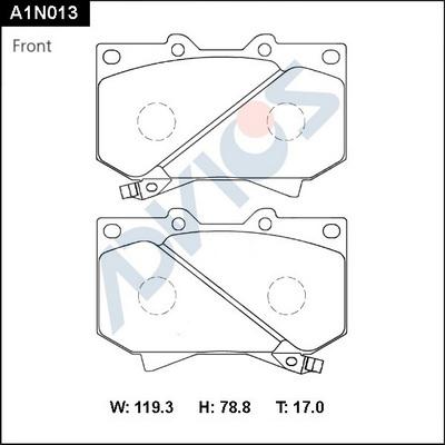 Oyodo 10H2038-OYO - Kit de plaquettes de frein, frein à disque cwaw.fr