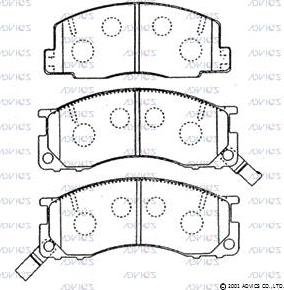 Advics A1N085 - Kit de plaquettes de frein, frein à disque cwaw.fr