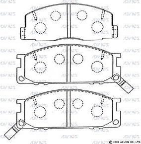 Advics A1N083 - Kit de plaquettes de frein, frein à disque cwaw.fr